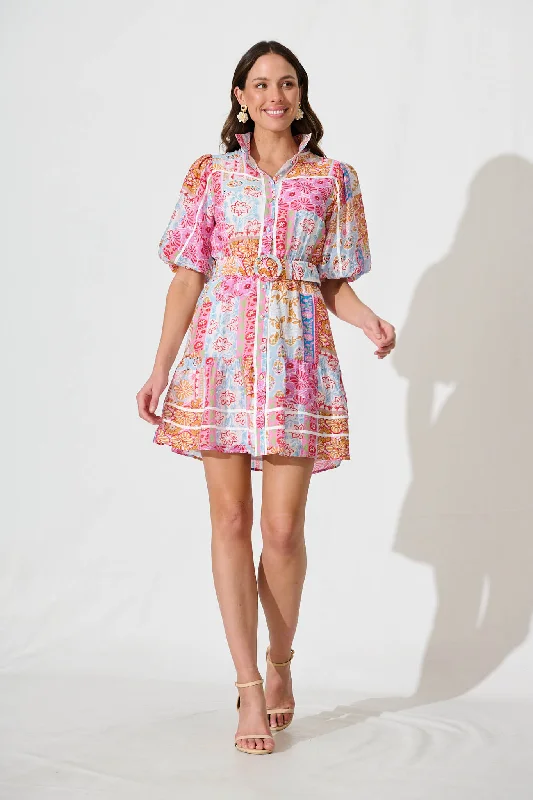 Your Favorite Sale is Back!Raveena Shirt Dress In Patchwork Multi
