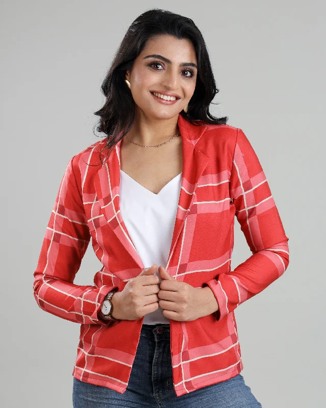 Seasonal Sale – Shop Now!Red Hot Check: The Statement Womens Jacket