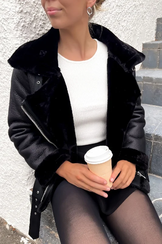 Get the Best for Less!Rory Aviator Jacket Black