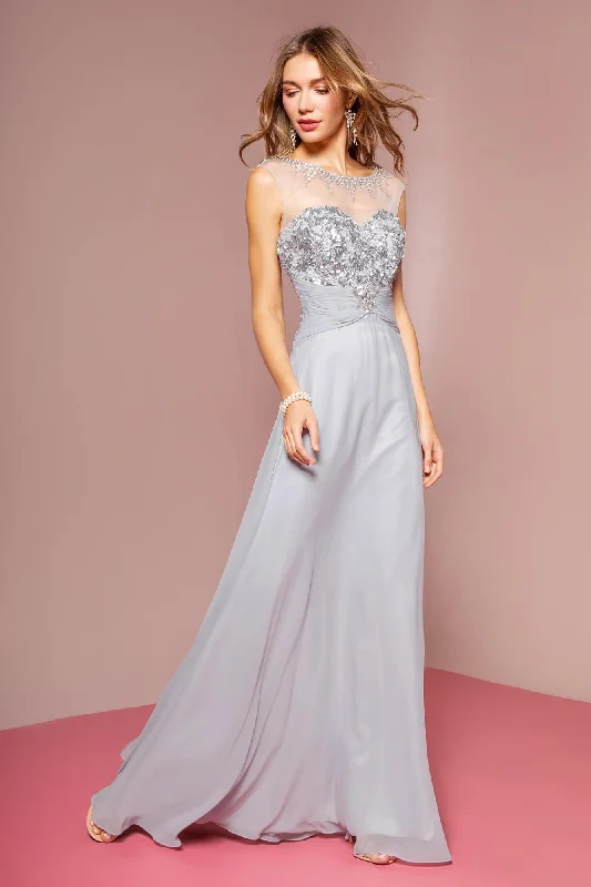 The Sale You’ve Been Waiting For!Sequin Embellished Chiffon Long Prom Dress Sale