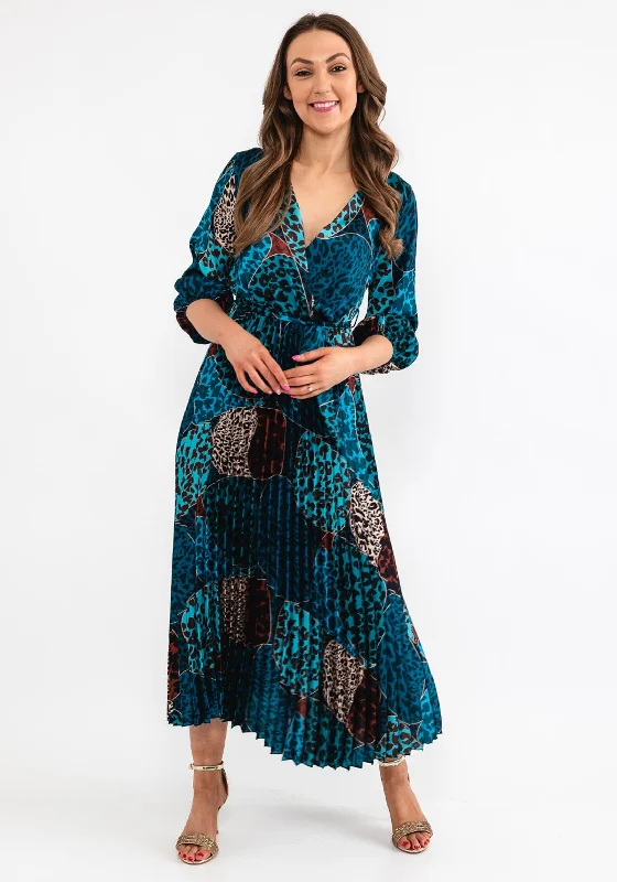 Sale Alert – Get Ready to Shop!Seventy1 One Size Leopard Print Pleat Maxi Dress, Teal Sale Alert – Get Ready to Shop!Seventy1 One Size Leopard Print Pleat Maxi Dress, Teal