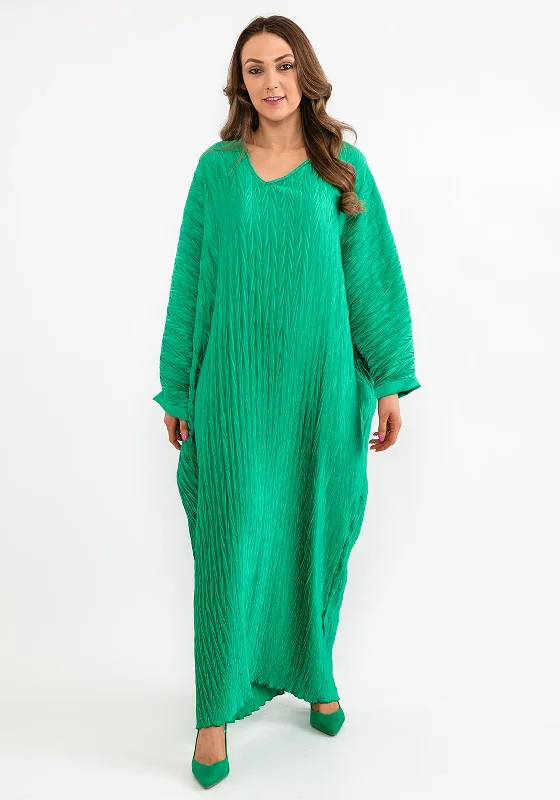 Special Offer – Act Fast!Seventy1 One Size Satin Tunic Maxi Dress, Green