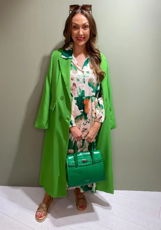 Great Deals, Just for You!Seventy1 One Size Print Smock Maxi Dress, Green Multi