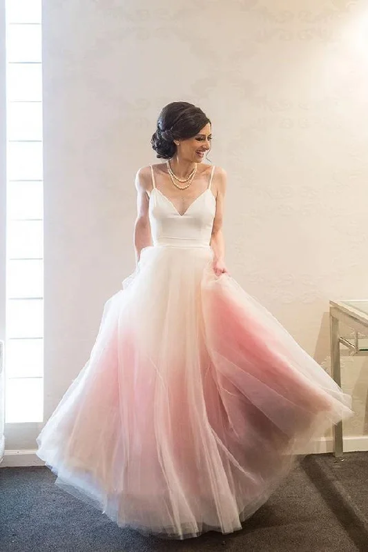 Save Money, Shop Happy!Spaghetti Straps A-line Tulle Floor-length Long Prom/Formal Dress PG837