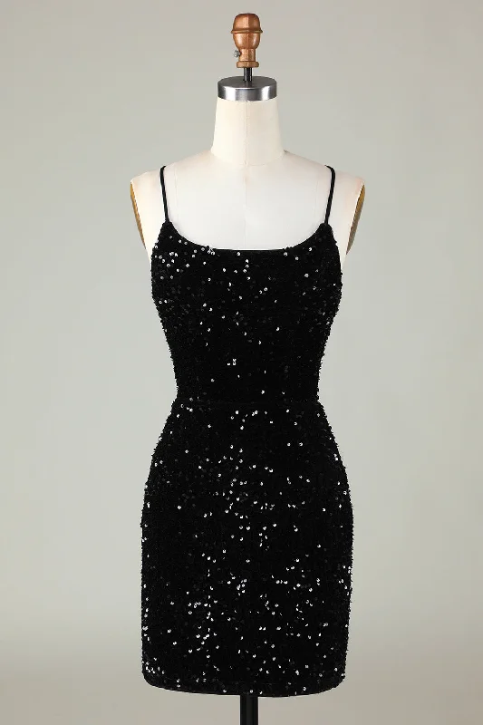 Find the Best Deals Here!Sparkly Black Zipper Backless Sequins Tight Short Party Dress Find the Best Deals Here!Sparkly Black Zipper Backless Sequins Tight Short Party Dress