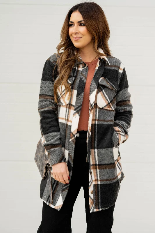 Your Wallet Will Thank You!Striking Plaid Tunic Shacket