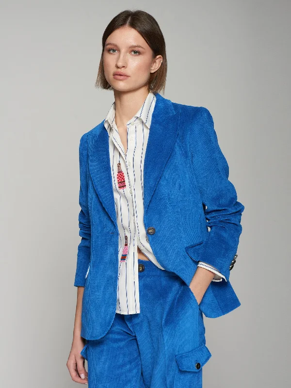Shop Smart, Save Big!Vilagallo Blue Cordurory Heather Jacket