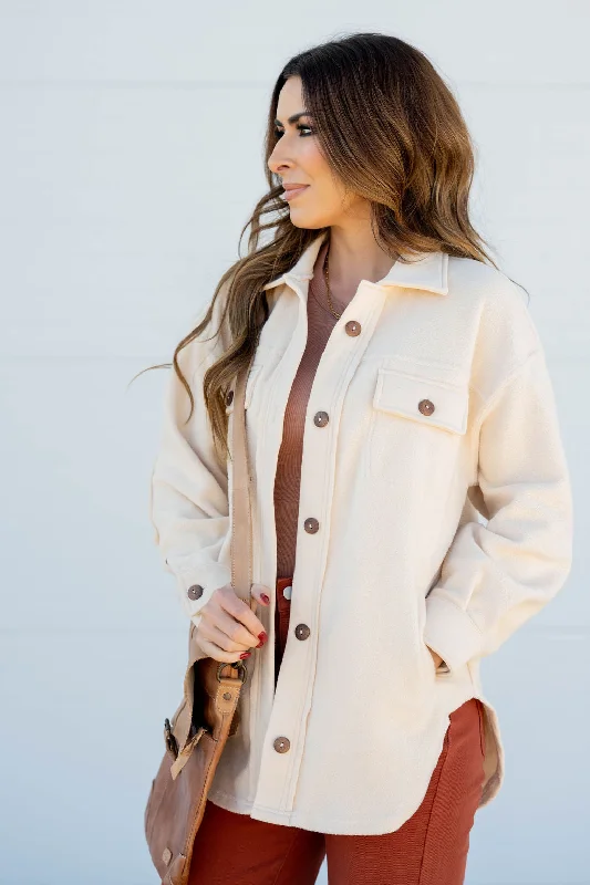 Shop Today, Save Tomorrow!Woven Elbow Patch Shacket