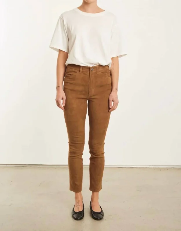 Exclusive Offers You’ll Love!5 Pocket Ankle Pants In Dark Cognac