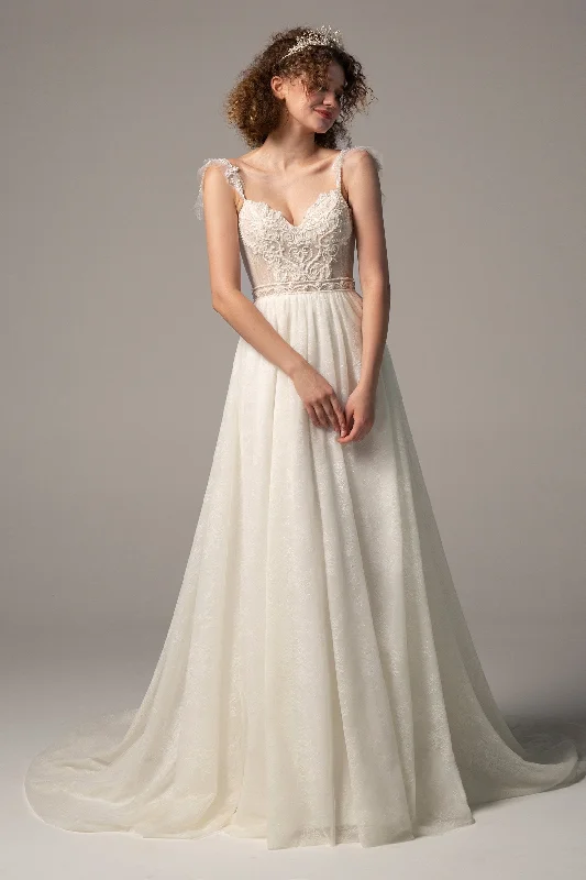 Your Dream Deal is Here!A-Line Court Train Lace Wedding Dress CW2378