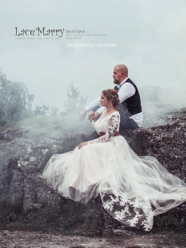 Save More with Every Purchase!Beautiful Boho Style Wedding Dress with Long Lace Sleeves Save More with Every Purchase!Beautiful Boho Style Wedding Dress with Long Lace Sleeves