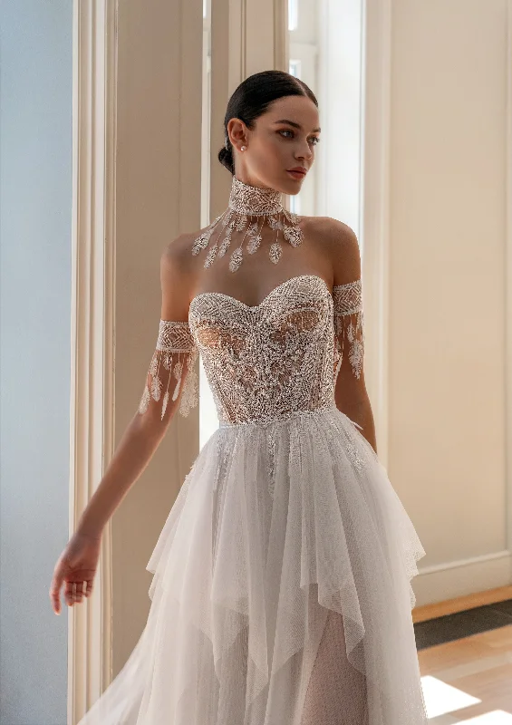 Unmissable Offers Await!Bohemian A-Line Layers Wedding Dress with Removable Sleeves Unmissable Offers Await!Bohemian A-Line Layers Wedding Dress with Removable Sleeves