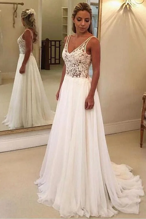 Best Offers of the Month!Bohemian Style Wedding Gown Lace Chiffon Skirt
