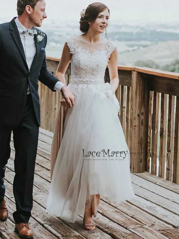 Find Your Perfect Deal Today!Boho Summer Wedding Dress with Airy Tulle Skirt