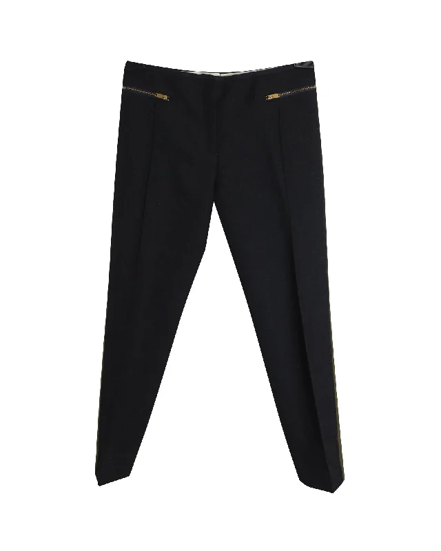 Score Huge Discounts Today!Celine Zipped Pocket Trousers in Black Wool