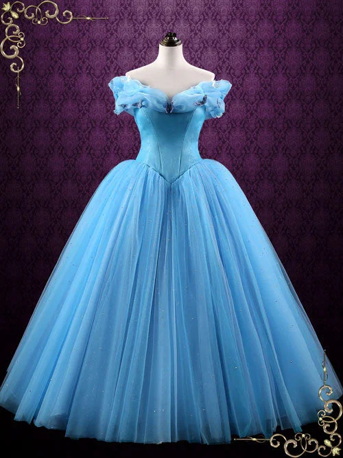 The Best Sale of the Year!Cinderella Blue Ball Gown Evening Dress CINDERELLA