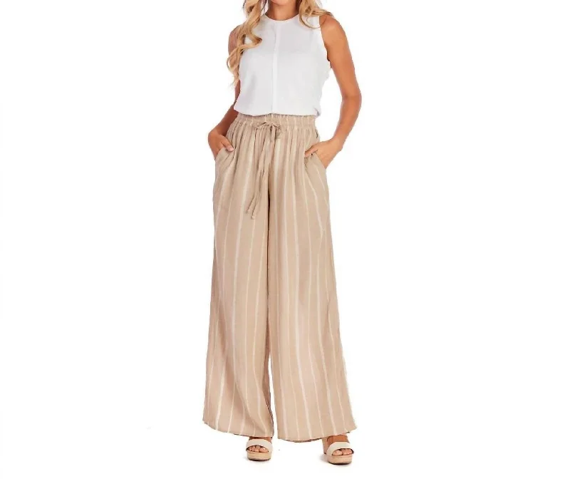 Enjoy Huge Discounts Now!Emily Smocked Trousers In Tan