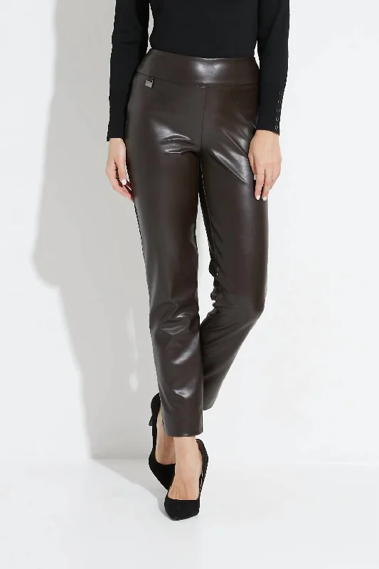 Get Ready to Save!Faux Leather Pants In Mocha