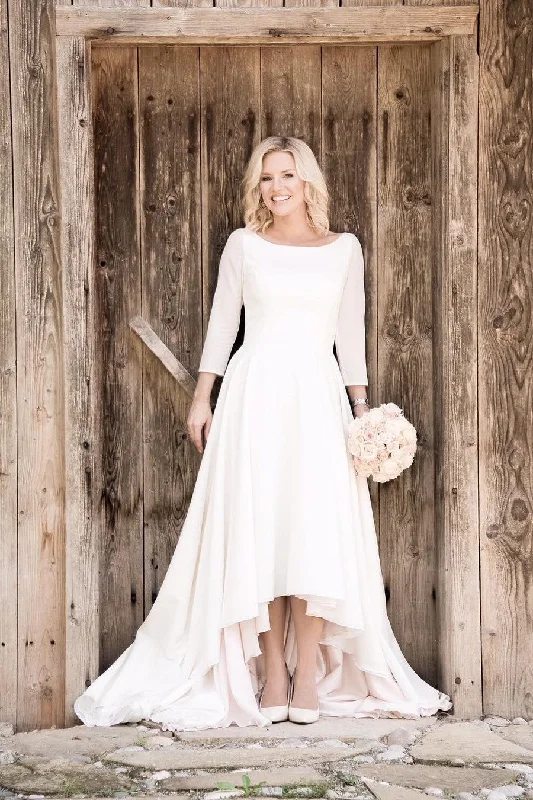 The Best Offers Are Here!High Low Casual Wedding Dresses with 3/4 Sleeves