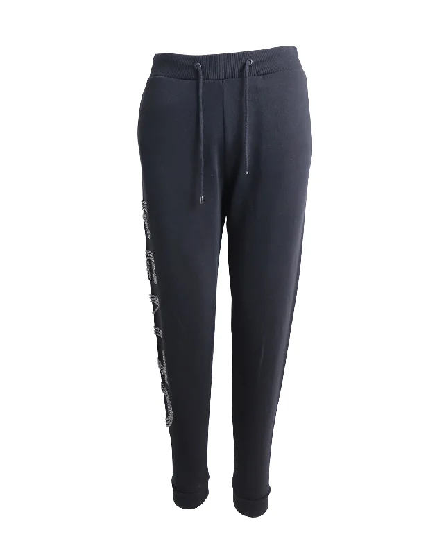 Your Wallet Will Thank You!Kenzo Logo Printed Joggers in Black Cotton