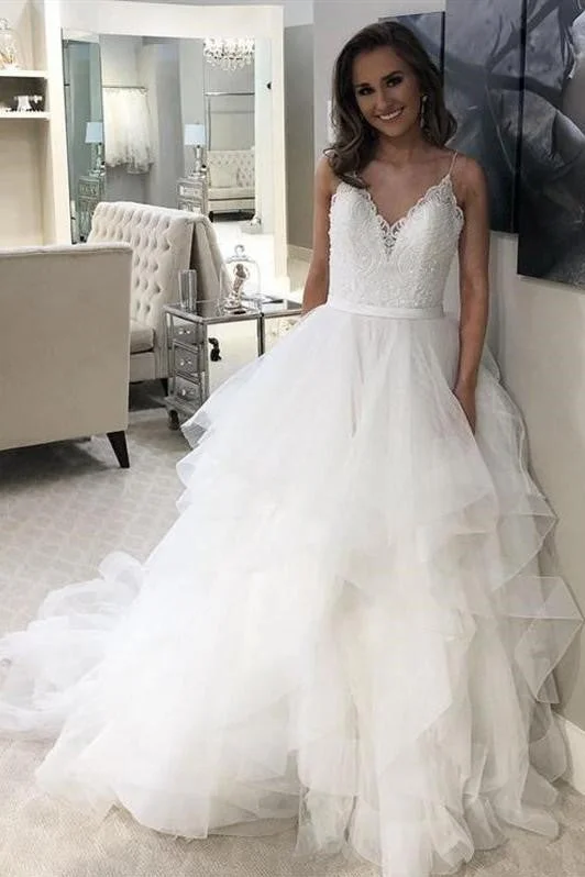 Exclusive Savings This Week!Lace Corset Wedding Dress with Layered Horsehair Skirt Exclusive Savings This Week!Lace Corset Wedding Dress with Layered Horsehair Skirt