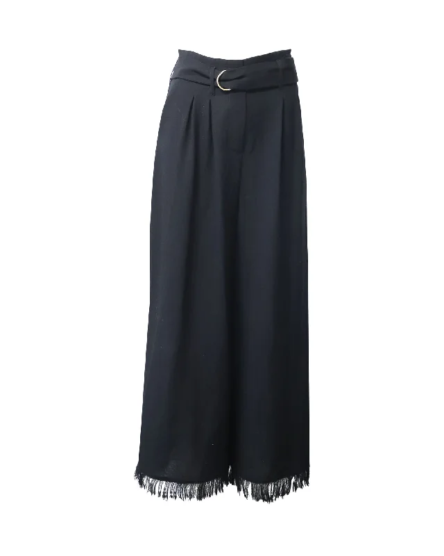 Unmissable Offers Await!Nanushka Wide Leg Trousers with Belt in Black Triacetate