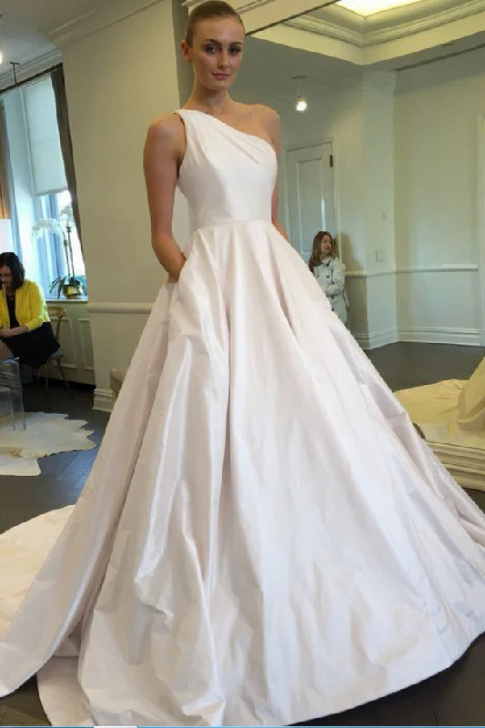 Don’t Wait – Deals Won’t Last!One Shoulder Wedding Gown Satin Chapel Train Vestido de novia Don’t Wait – Deals Won’t Last!One Shoulder Wedding Gown Satin Chapel Train Vestido de novia