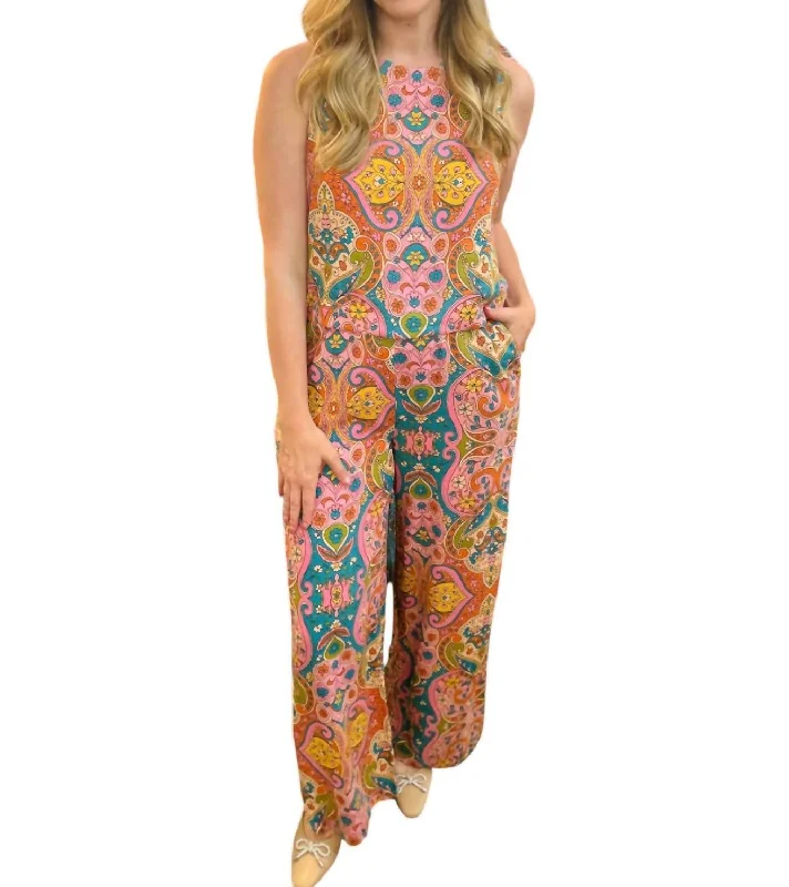 Unmissable Offers Await!Paisley Print Wide Leg Pants In Coral