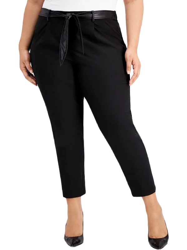 Incredible Savings Inside!Plus Womens Belted Crop Cropped Pants