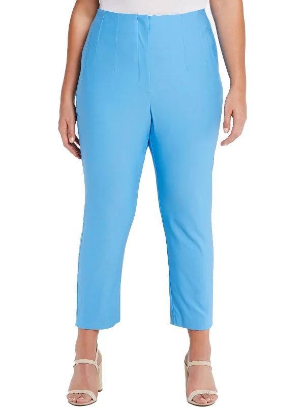 Shop Now and Save!Plus Womens High Rise Ankle Straight Leg Pants