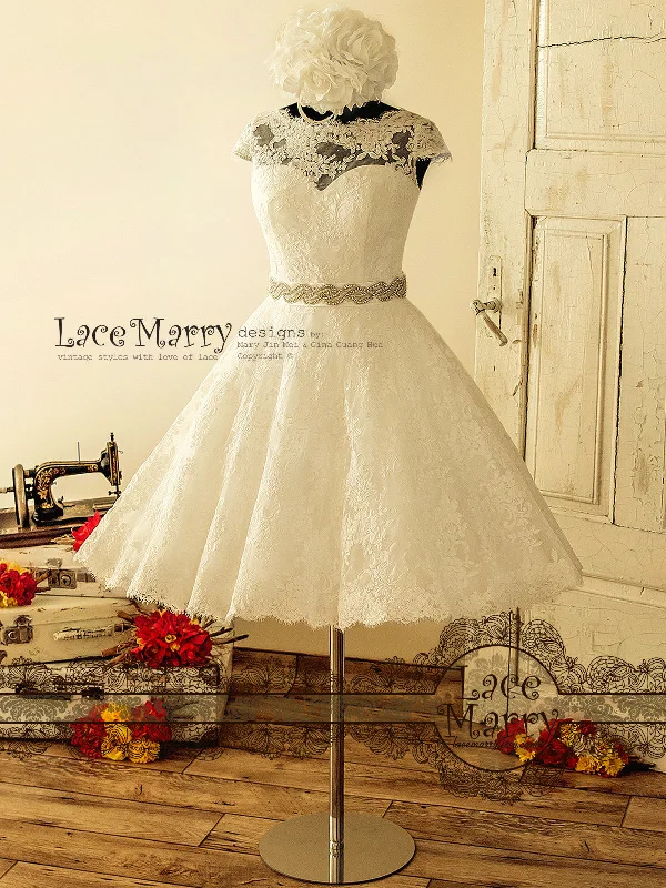 Amazing Prices You Can’t Resist!Rockabilly Inspired Short Wedding Dress