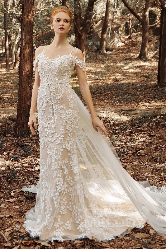 Your Exclusive Offer Awaits!Sheath Court Train Tulle Knitted Fabric Wedding Dress CW2130