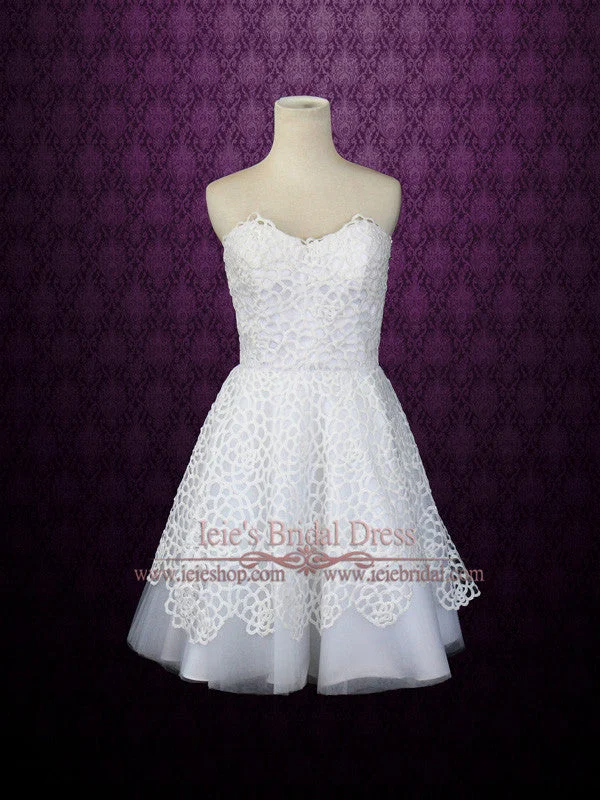 Unbeatable Prices!Short Lace Wedding Dress | Nancy
