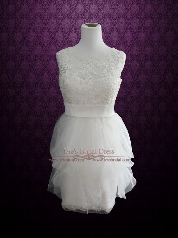 Your Shopping Wish, Our Discount Command!Short Lace Wedding Dress Reception Dress | Andie