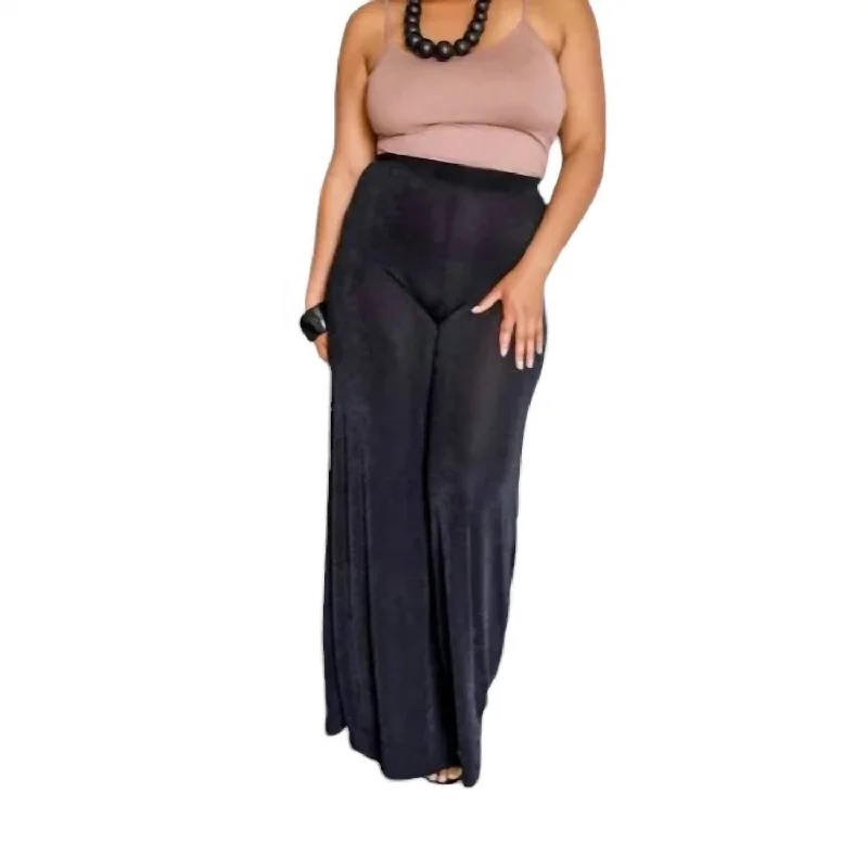 Amazing Prices You Can’t Resist!Slink Fabric Palazzo Pants In Black