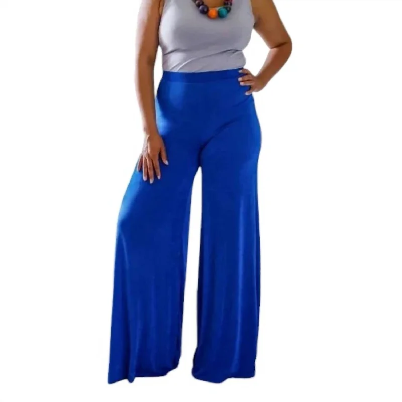 Don’t Wait – Shop Today!Slink Fabric Palazzo Pants In Blue