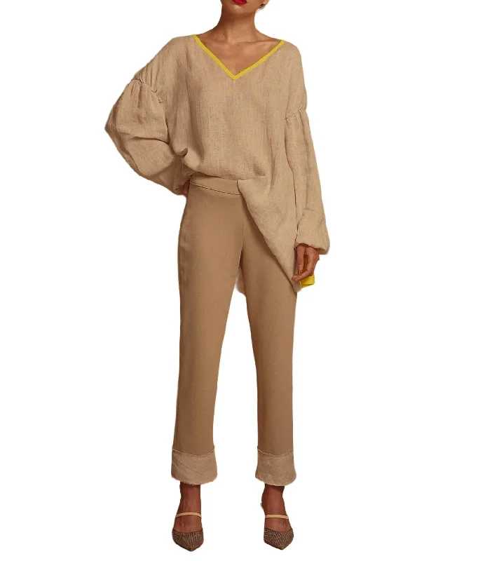 Crazy Discounts Inside!Tanua Cropped Pant In Dune/sand