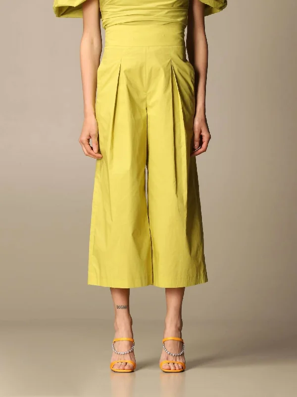 Buy More, Pay Less!Teso Cotton Crop Trouser In Lime