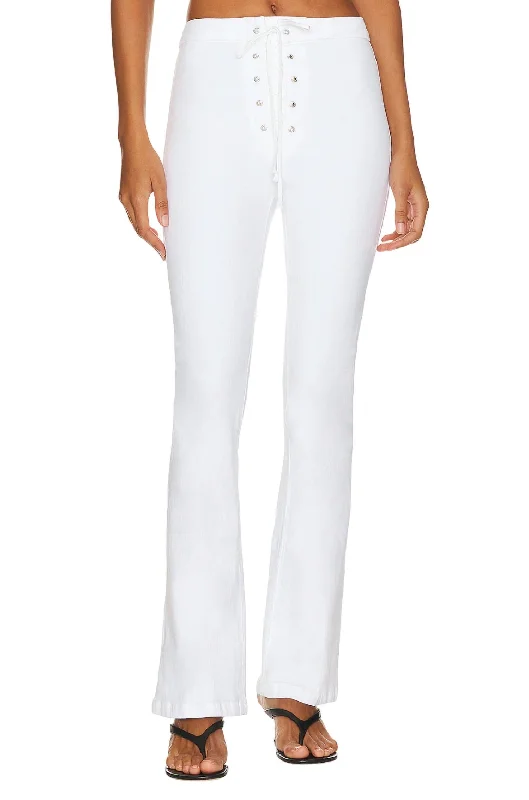 Find the Best Deals Here!The Lace Up High Waisted Weekender- Totally Innocent In White