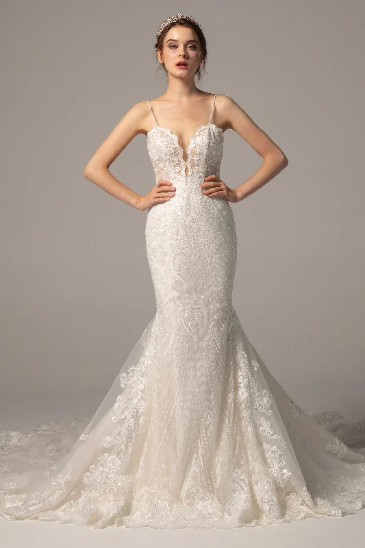 Today’s Deals, Tomorrow’s Regrets!Trumpet-Mermaid Cathedral Train Tulle Wedding Dress CW2376 Today’s Deals, Tomorrow’s Regrets!Trumpet-Mermaid Cathedral Train Tulle Wedding Dress CW2376