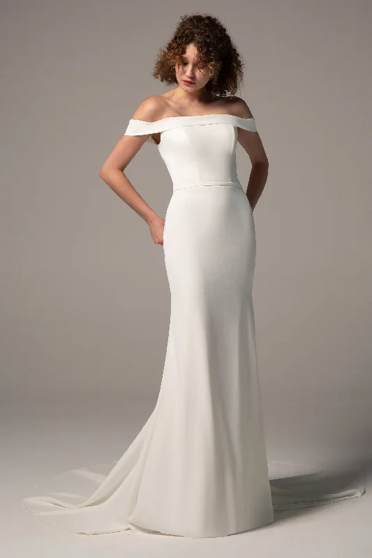Save Money, Shop Happy!Trumpet-Mermaid Court Train Knitted Fabric Wedding Dress CW2366 Save Money, Shop Happy!Trumpet-Mermaid Court Train Knitted Fabric Wedding Dress CW2366