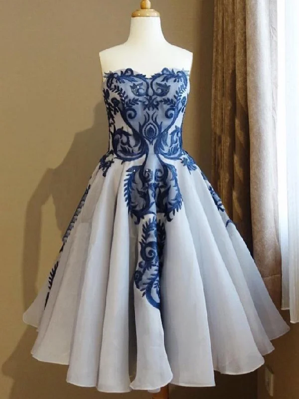 Your Exclusive Offer Awaits!A-line Sweetheart Royal Blue Short Dresses Vintage Homecoming Dress  cg1882