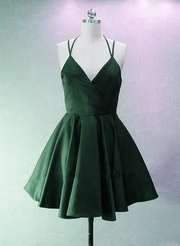 Great Deals, Just for You!Adorable Green Halter V-neckline Short Junior Party Dress, Homecoming Dress 2019 cg2164