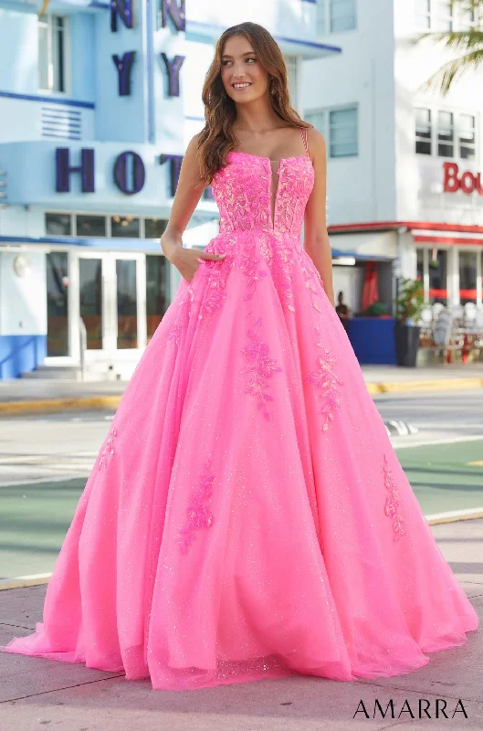 Massive Price Cuts!Amarra 88574 Long Ball Gown Sequin Applique Prom Dress