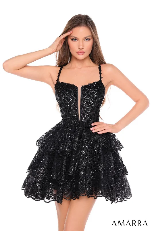 Exclusive Savings This Week!Amarra 88705 Homecoming Short Fitted Cocktail Dress