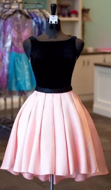 Price Drops You’ll Love!Black and Pink Short Homecoming Dress  cg2030