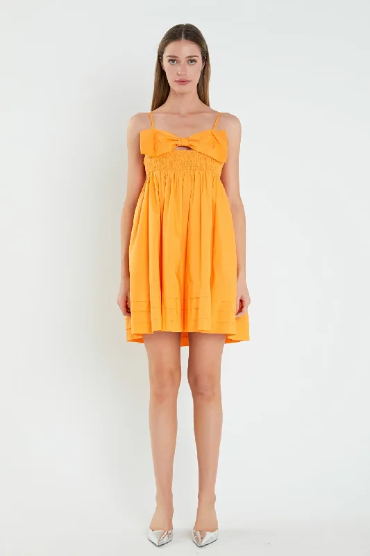 Lowest Prices Guaranteed!Bow Mini Dress