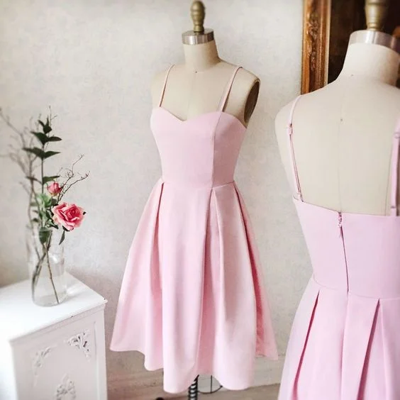 Buy More, Save More!Charming homecoming Dress, A Line Pink Short Homecoming Dress, Spaghetti Straps Gown cg1972