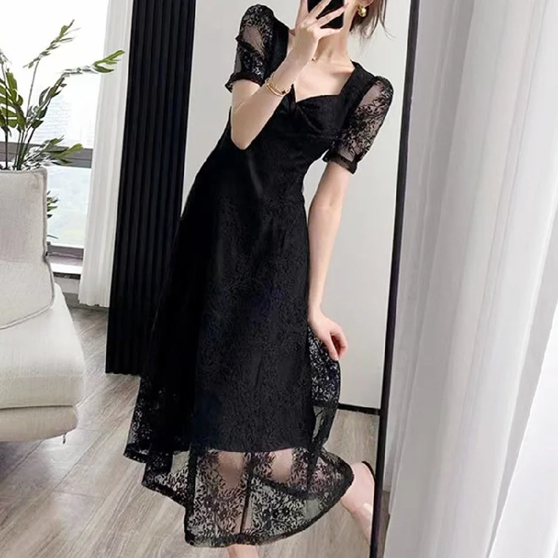 Savings You Can’t Ignore!Copy of Sweetheart Neck Lace Dress - M in Clearance