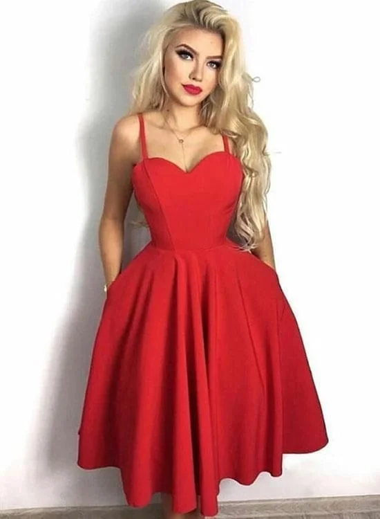 Your Shopping Wish, Our Discount Command!Cute red short homecoming dress, homecoming dress cg1763